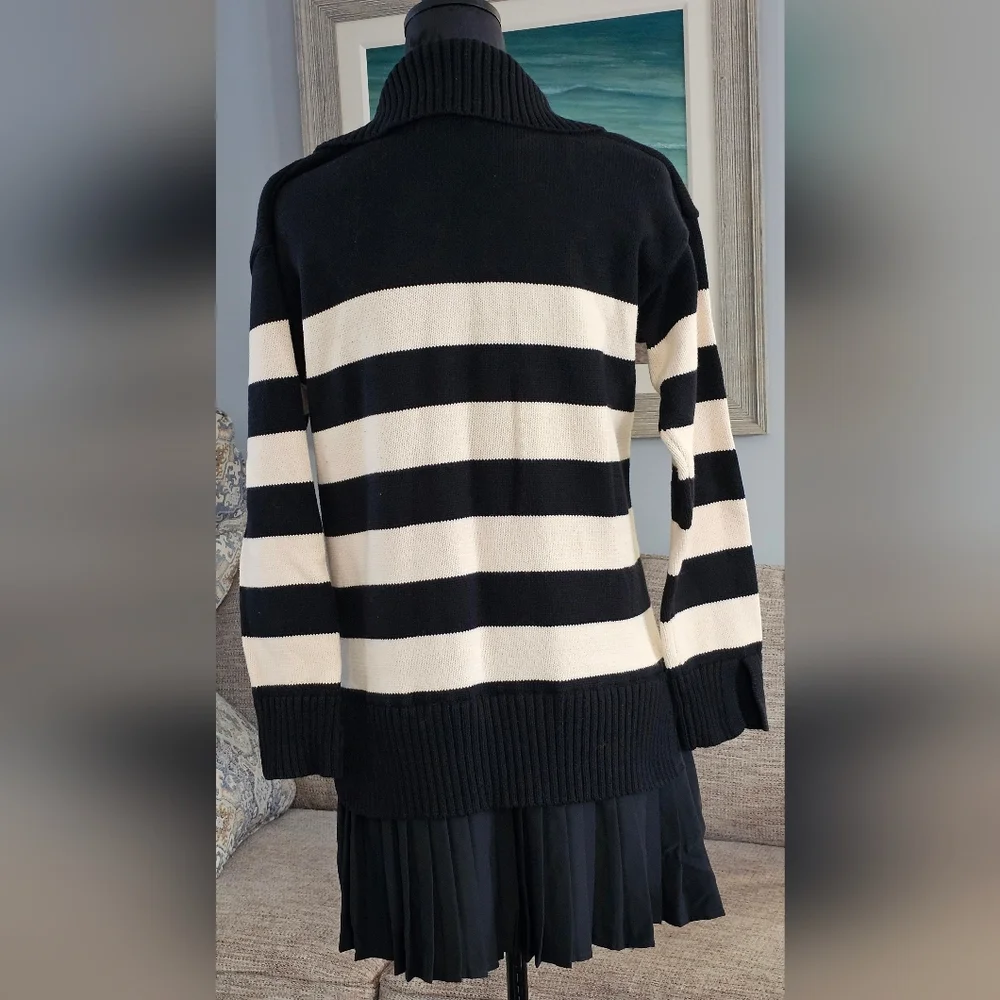 English Factory Collared Twofer Sweater Mini Dress Sz S - Picture 6 of 7